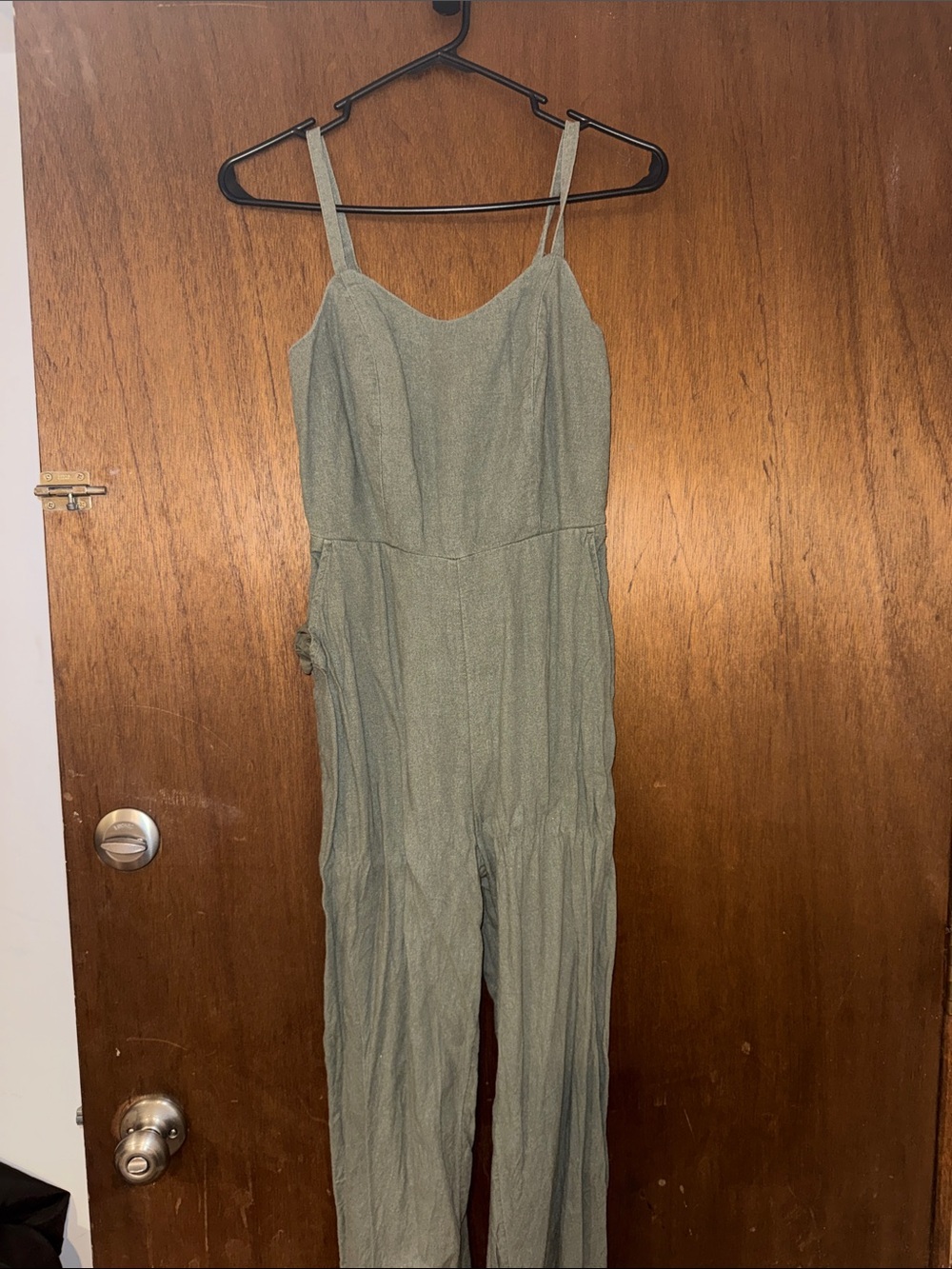 Old Navy Olive-Green Spaghetti Strap Jumpsuit